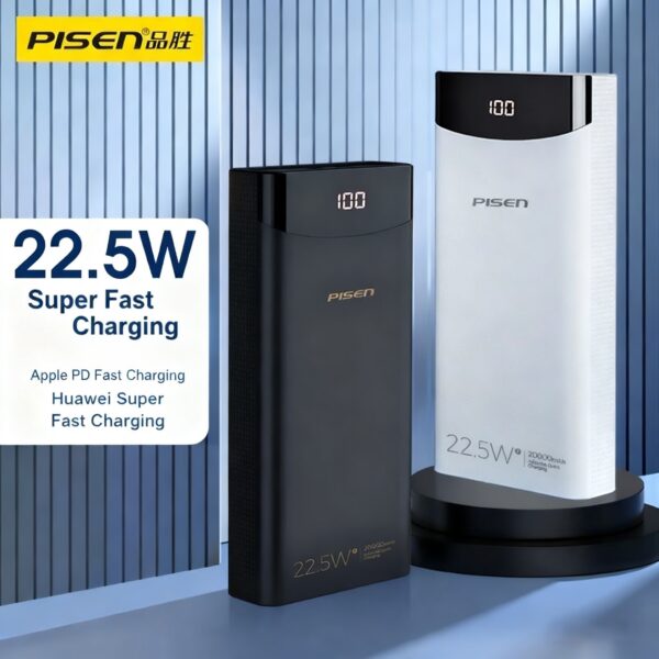 Pisen 20000mAh Power Bank [3C Certified & Airline-Approved] - Fast Charging