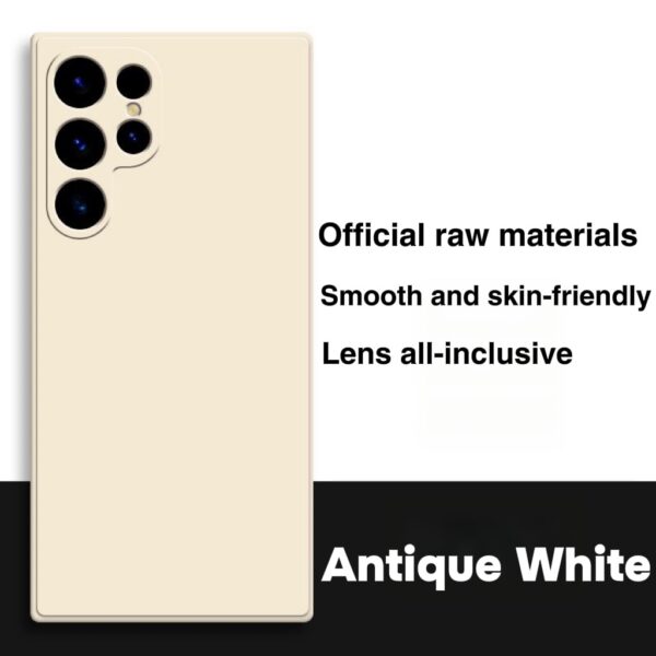 PISEN Slim Fit Solid Color Soft Silicone Case for Samsung Galaxy S23, S22 Ultra & Note20 (Square Edge Design)