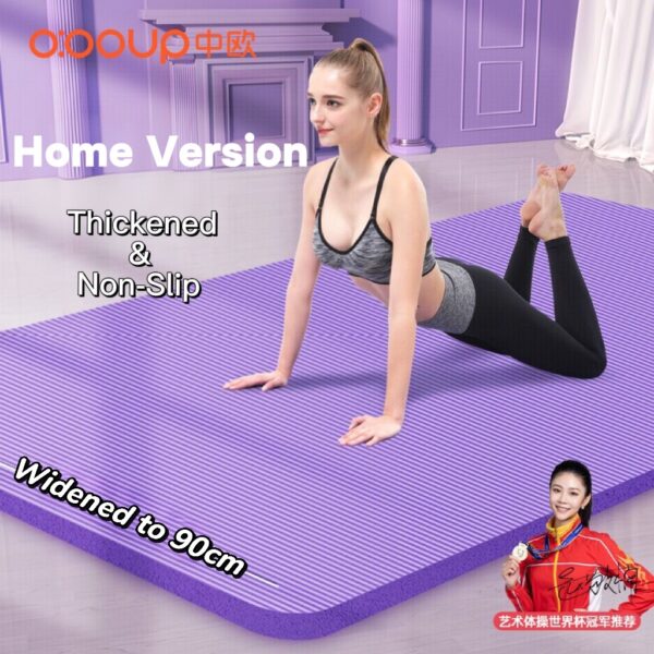 ZhongOu Yoga Mat - 6mm Extra Thick Non-Slip Fitness Mat | Wide & Long Design for Beginners | Eco-Friendly TPE Material | Ideal for Home, Gym, Pilates & Core Training