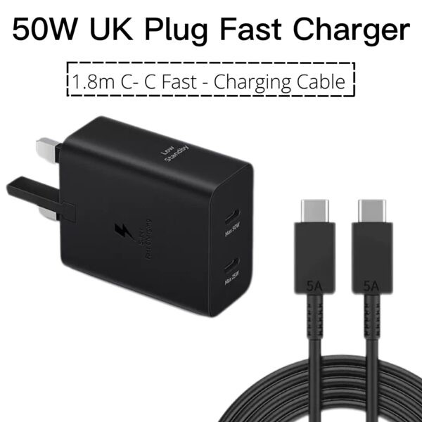 サムスン50W5020英国のプラグイン充電器セット