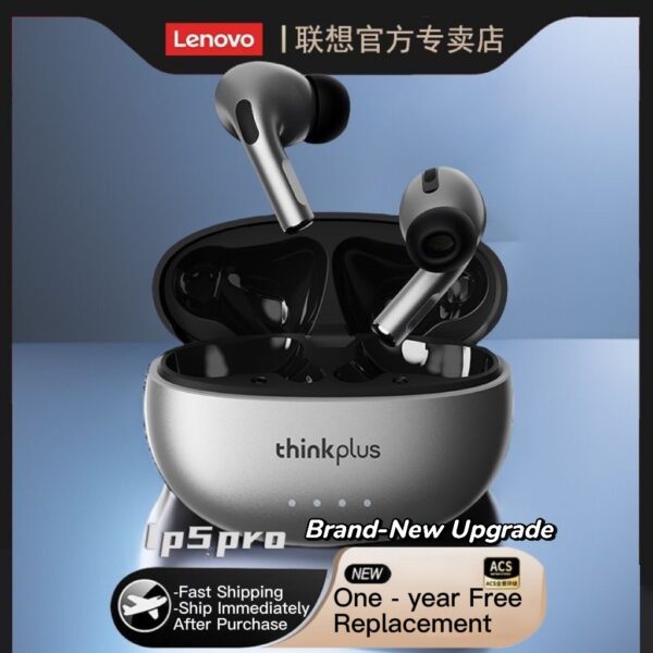 2025 New Release: Lenovo LP5 Pro Noise-Canceling Wireless Earbuds for Sports, Study & Daily Use - Compatible with iPhone & Huawei